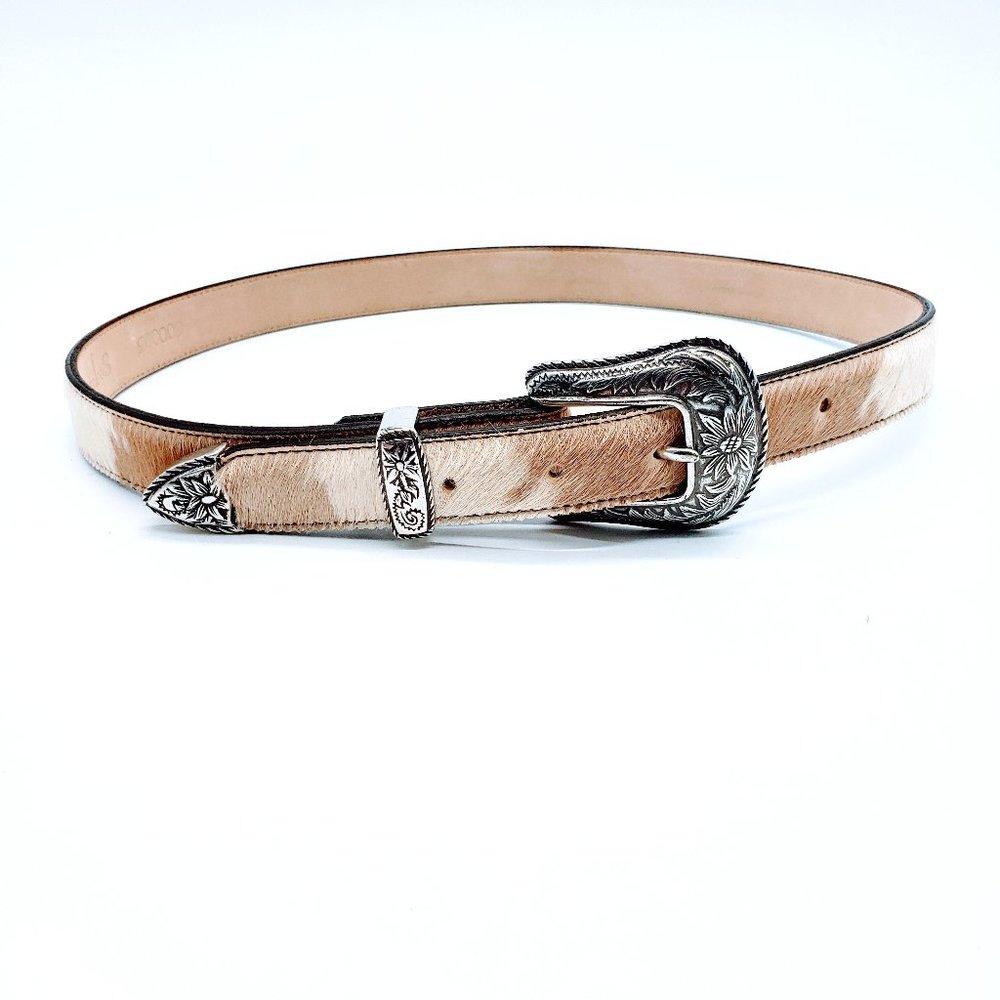 San Juan Creek pony calf hair cream tan size med